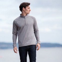 Plain wicking finish ¼ zip top with Henbury 210 GSM